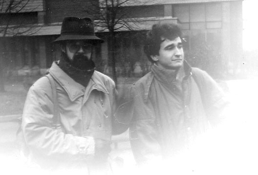 Константин Арефьев (слева) и Дмитрий Фролов после премьеры фильма НОЧИ ПОЛНОЛУНИЯ