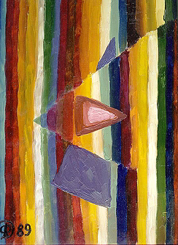 TRIANGLE, oil on tree, 1989